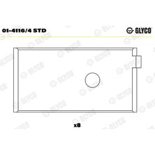 Kol Yatak - (Fiat Siena, Panda, Punto, Tipo, Seicento, Fiorino, Cinquecento, Uno, Palio, Mobi, Egea) - (GLYCO-0141164STD)