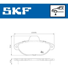 Fren Balatası - (Fiat 500, Panda) - (SKF-VKBP80087E)