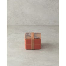 Empressco Mezaluna Plastik 2 Katlı Lunch Box Turuncu 720 ml +720 ml