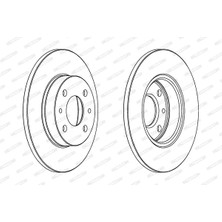 Fren Disk - (Fiat Panda, 500, Punto, Tipo, Bravo, Seicento, Barchetta, Coupe, Idea, Cinquecento, Marea, Palio, Tempra, Campagnola, Egea, 155, 33, 145) - (FERODO-DDF140)