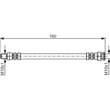Fren Hortumu - (Fiat Ducato, Punto, Tipo, Bravo, Barchetta, Coupe, Multipla, Marea, Tempra, Egea, 155, 33) - (BOSCH-1987476629)