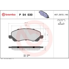 Fren Balatası - (Fiat Doblo) - (BREMBO-P54030)