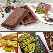 TKÇ Meşhur Dubai Çikolatası Kalıbı Silikon - Büyük Tablet Çikolata Mum Kek Kalıbı Pasta Kalıb