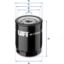 Yağ Filtresi - (Fiat Punto, Tipo, Fiorino, Uno, x 1/9, 127, 128, Ritmo, Tempra, Regata, Duna, 147, Elba, Egea, Spider, 166, Gtv, 164, 155) - (UFI-2317500)