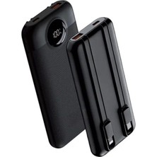 Wess 10000 Mah Powerbank Hızlı Şarj Taşınabilir Dijital Ekranlı USB Type-C iPhone Samsung Redmi Cihazları Uyumlu