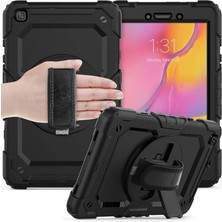 TKÇ Samsung Galaxy T290 Tab A 8 Kılıf Pars Tablet Kapak - Siyah