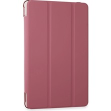 TKÇ Samsung Galaxy X610 Tab S9 Fe Plus 12.4 Kılıf Tablet Smart Kılıf - Pembe