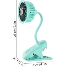 TKÇ Taşınabilir Mini Klips Bebek Arabası Fanı, Fan Elektrikli Soğutma Hava Sirkülatöründe 360 De