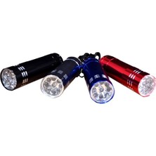TKÇ 3 Adet 9 Ledli Metal Mini El Fener