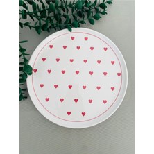 Empressco Love Pembe Kalp 25 cm Büyük Servis Tabağı