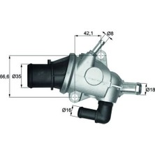 Termostat - (Alfa Romeo 145, 156, Spider, Gt, Gtv, Punto, Stilo, Barchetta, Coupe) - (MAHLE-TI12588)