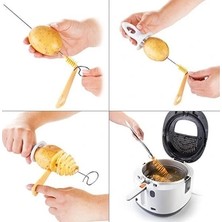 TKÇ Spiral Patates Dilimleyici Aparat Çubukta Patates Cips Yapma