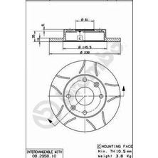 Fren Disk - (Dacia Nova, Sandero, Logan, 1310, 1410) - (BREMBO-08295875)