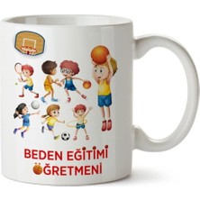 Empressco Beden Eğitimi Öğretmeni Porselen Kupa Bardak (4) Öğretmenler Gününe Özel Kupa