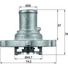 Termostat - (Fiat Palio, Punto, Bravo, Stilo, Idea, Strada, Marea, Brava, Siena) - (MAHLE-TERMOSTAT-TI12287D)