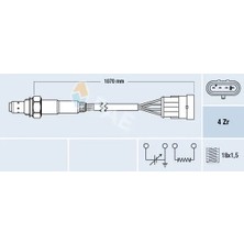 Oksijen (Lambda) Sensörü - (Fiat Seicento, Panda, Punto, Tipo, Bravo, Croma, Fiorino, Coupe, Cinquecento, Marea, Palio, Tempra, Egea, Gtv, 164, 155, 145) - (FAE-77161)