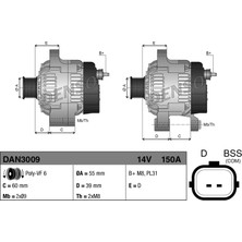Alternatör - (Dacia Sandero, Duster, Lodgy) - (DENSO-DAN3009)