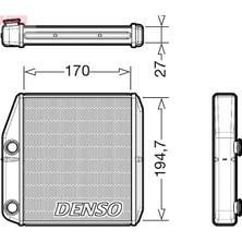 Kalorifer Radyatörü - (Fiat 500) - (DENSO-DRR09101)