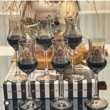 Empressco Özel Seri Grappa Füme Renk Kahve Yanı ve Meşrubat Bardağı, Şampanya Kadehi 6 Lı