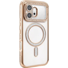 TeknoKapsül Huawei Honor 600 Joke Simli Magneticsafe Kılıf - Gold