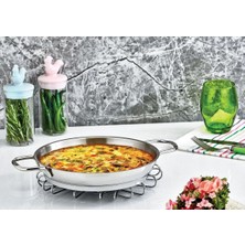 Empressco Paslanmaz Çelik Italyan Omlet Sahan 22X3.5 Cm-1.2 Litre