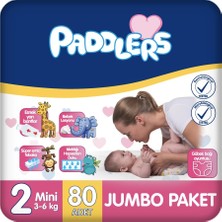 Paddlers Bebek Bezi 2 Numara Mini (3-6 Kg) 80 Adet – Paket