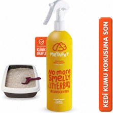 Metapet Doğal Parfümsüz Kedi Kumu Koku Giderici Spreyi, Kokusuz Kedi Tuvaleti İdrar ve Çiş Kokusu Giderme, 400 ml