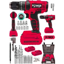 Empressco Pro Ultra Güçlendirilmiş Darbeli Lazer Kesim Bakır Sargılı 24 Parça Matkap Seti Kırmızı