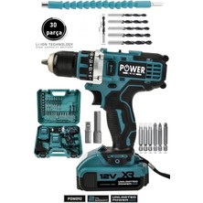 Empressco Powerblack 12V Çift Akülü Vidalama Çelik Mandren Şarjlı Matkap
