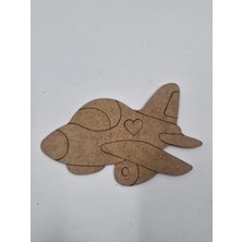 Empressco 15 Adet Sevimli Jet Uçağı Ahşap Boyama Okul Diy Etkinlik Aktivite Sanat 15 cm x 10 cm