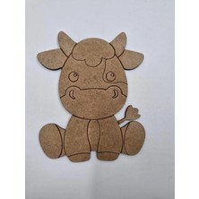 Empressco 10 Adet Sevimli Inek Ahşap Boyama Okul Diy Etkinlik Aktivite Sanat 15 cm x 12 cm
