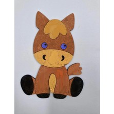 Empressco 15 Adet Sevimli Eşek Ahşap Boyama Okul Diy Etkinlik Aktivite Sanat 15 cm x 10 cm