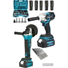 Empressco Germany 2'li Set 598VF Şarjlı Taşlama Şarjlı Somun Sıkma Sökme Matkap