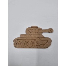 Empressco 15 Adet Sevimli Tank Ahşap Boyama Okul Diy Etkinlik Aktivite Sanat 15 cm x 9 cm