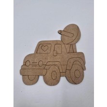Empressco 15 Adet Sevimli Kamyon Ahşap Boyama Okul Diy Etkinlik Aktivite Sanat 15 cm x 15 cm