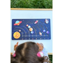 Empressco Montessori Ahşap Güneş Sistemi Hareketli Gezegenler Oyuncağı, Eğitici Oyuncak