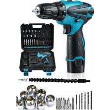 Empressco 44VF 4AH Metal Dişli Şanzıman Çift Akülü Şarjlı Vidalama Matkap 24 Parça Usta Seti Setliarmut