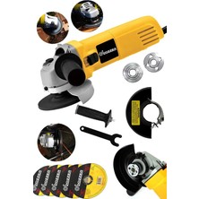 Empressco Alman KG8000 Bakır Sargılı Spral Taşlama Makinası Avuç Içi Taşlama 115-125 mm 5 Adet Disk Hediye
