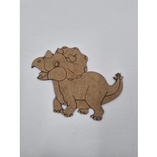 Empressco 15 Adet Sevimli Dinozor Model 4 Ahşap Boyama Okul Diy Etkinlik Aktivite Sanat 15 cm x 11 cm
