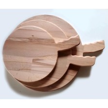 Empressco 3'lü Ahşap Kesim ve Sunum Seti, Oval, 30/23/19 cm