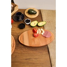 Empressco Ahşap Kesme Tahtası - Ahşap Sunum Tahtası - Ahşap Servis Tahtası - Anneler Günü Hediyesi 32X19 cm