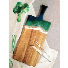 Empressco Epoksili Kesme Tahtası, 17X43 Cm. Meşe Ağacı