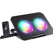 Gees Global ZRN33 2 Fanlı Standlı Rgb Laptop Soğutucu