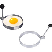Gees Global Metalik Daire Şeklinde Metal Omlet Yumurta ve Krep Kalıpları