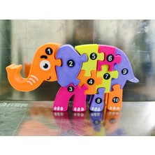 Alvera Numaralı Fil Puzzle – 3D Baskı Rakam Sıralama ve Eşleştirme Oyuncağı