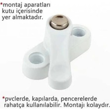Gees Global Pvc Kapı Pencere Emniyet Kilidi - Çelik - 6 Adet