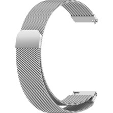 Caseonn Huawei Watch Gt 6 41MM Kordon Manyetik Metal Hasır Kayış Gümüş