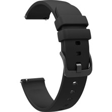 Caseonn Tcl Movetime Watch MT40X Kordon Tokalı Esnek Spor Silikon Kayış Siyah