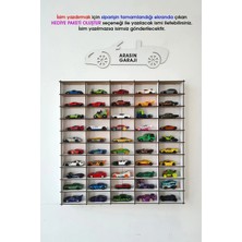 Empressco Oyuncak Araba Rafı 50'li Beyaz (Hotwheels ve Matcbox Arabaları Için Uygundur)