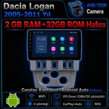Conio Dacia Logan 2005-2011 Yıl uyumlu 2GB Ram 32GB Rom Hafıza Android Kablosuz Carplay Navigasyon Multimedya 9 Inç Ekran Hediye görüş kamerası Hediye Çerçevesi
